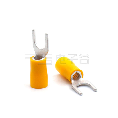 Y形叉形预绝缘端子 PVC 螺栓孔径4.3 接线4-6mm²(12-10AWG) 黄色